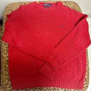 Ralph Lauren Men's Red Crewneck Sweater